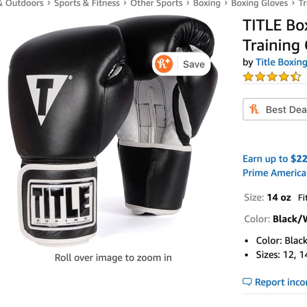 TITLE Boxing ProStyle Leather Training Gloves 12oz